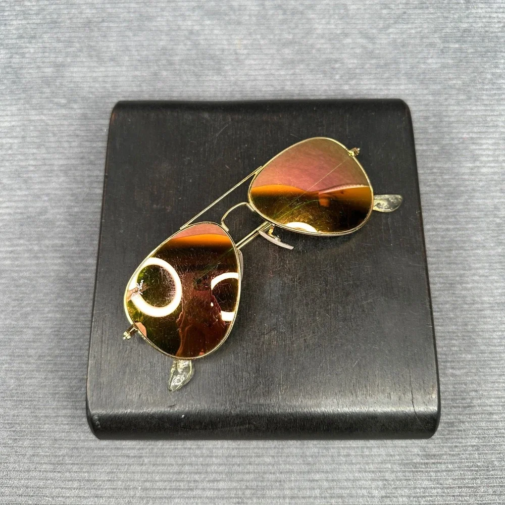 Ray-Ban Aviator Gold Metal Frame Y2K Sunglasses Green Lens RB3025 Classic 58mm
